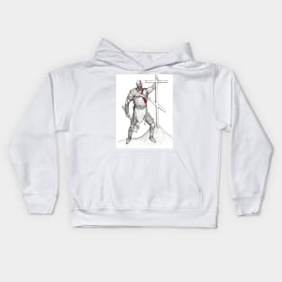 Kratos with cross Kids Hoodie